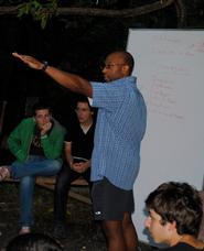 A. Todd Franklin leading a workshop at summer camp in the Republic of Georgia